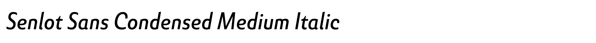 Senlot Sans Condensed Medium Italic image